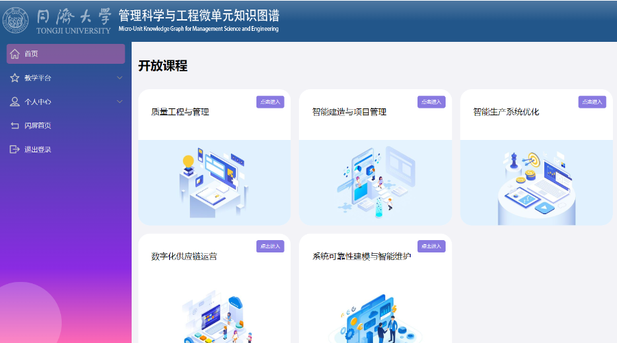 同济大学 - 管理科学与工程知识微单元系统
