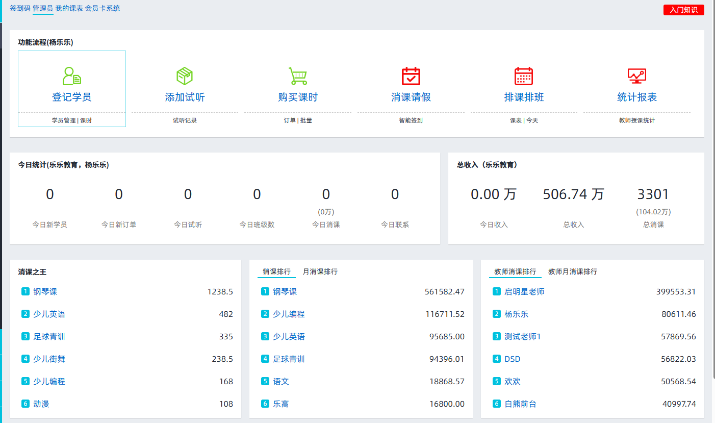 校睿宝培训机构学员课时管理软件